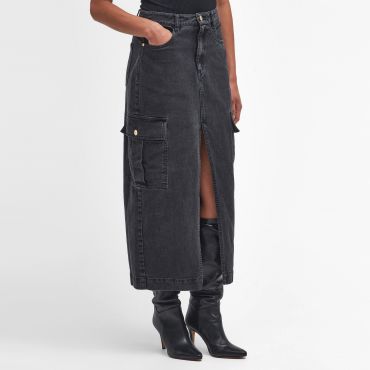 Barbour International Tamsin Denim Maxi Skirt - UK 8