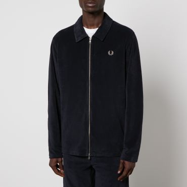 Fred Perry Logo-Embroidered Cotton-Terry Overshirt - L