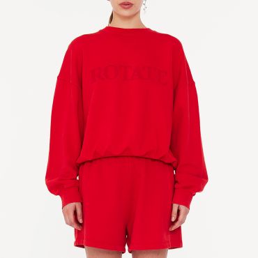 Rotate Sunday Relaxed Cotton-Jersey Sweatshirt - XL