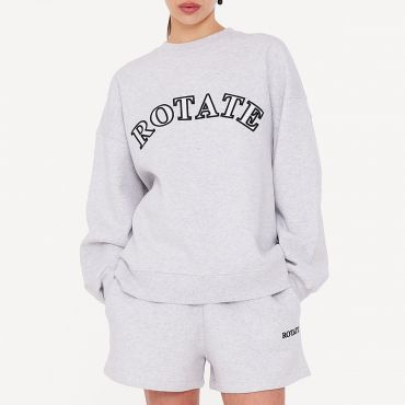 Rotate Sunday Cotton-Jersey Relaxed Sweatshirt - S
