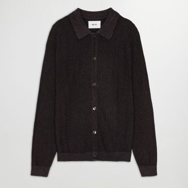 NN.07 Nolan Herringbone Cotton Regular Fit Cardigan - XXL