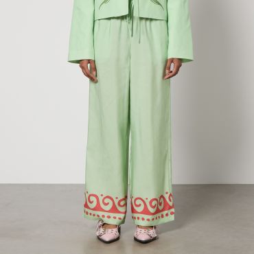 Kitri Agatha Printed Lyocell-Blend Trousers - UK 8