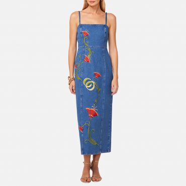 Kitri Ursula Denim Midi Dress - UK 12