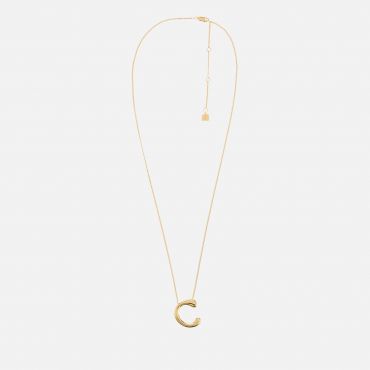Astrid & Miyu Initial Bold 18K Gold-Plated Necklace