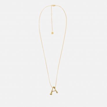 Astrid & Miyu Initial Bold 18K Gold-Plated Necklace