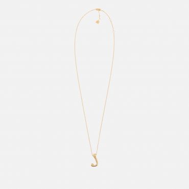 Astrid & Miyu Initial Bold 18K Gold-Plated Necklace