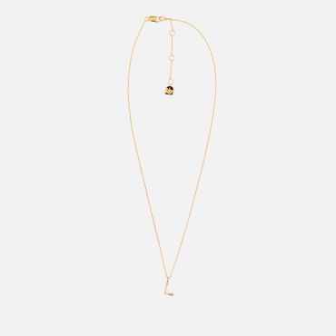 Astrid & Miyu Initial Pavé 18K Gold-Plated Necklace