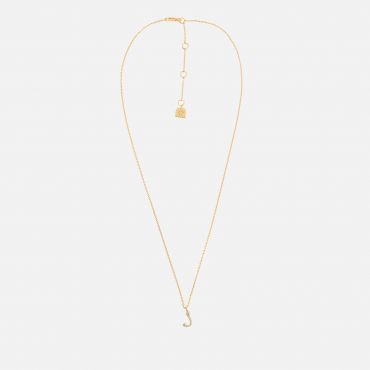 Astrid & Miyu Initial Pavé 18K Gold-Plated Necklace
