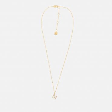 Astrid & Miyu Initial Pavé 18K Gold-Plated Necklace
