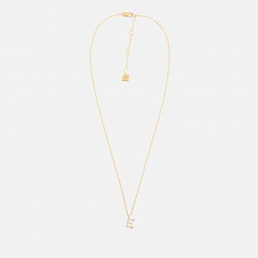 Astrid & Miyu Initial Pavé 18K Gold-Plated Necklace