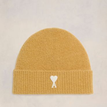 AMI Off White Adc Ribbed Alpaca-Blend Knit Beanie