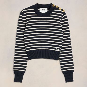 AMI Sailor Jacquard Knit Wool Jumper - S