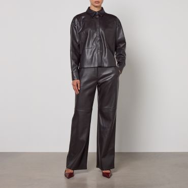 MAX&Co. Sand Jersey Faux Leather Jacket - M