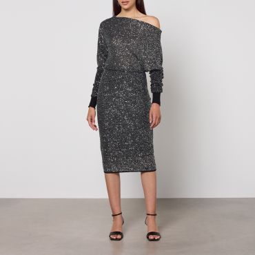 Max Mara Studio Opzione Embellished Jersey Dress - L