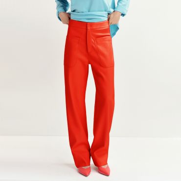 Essentiel Antwerp Grate Faux Leather Trousers - EU 34/UK 6
