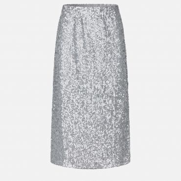Stine Goya Straight Sequinned Midi Skirt - L