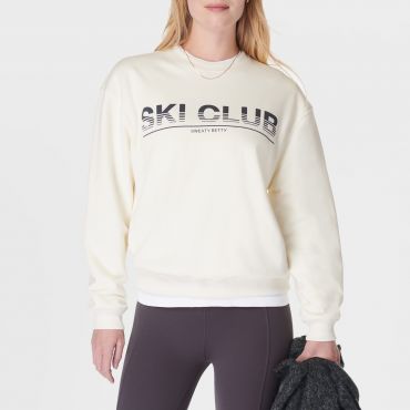 Sweaty Betty  Ski Club Cotton-Jersey Sweatshirt - S-M