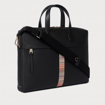 Paul Smith Signature Stripe 'Folio' Leather Briefcase