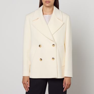MAX&Co. Accordo Wool Broadcloth Pea Coat - UK 14