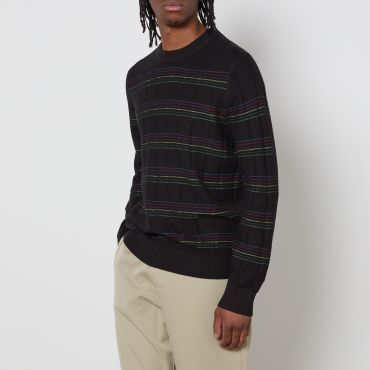 PS Paul Smith Striped Cotton-Knit Crew-Neck Jumper - L