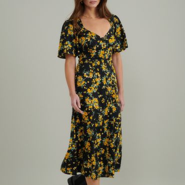Nobody's Child Kimberly Floral-Print Crepe Midi Dress - UK 10