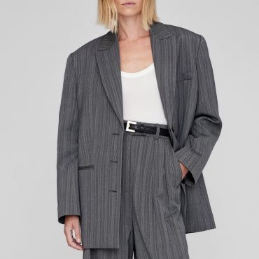 Anine Bing Declan Wool-Blend Blazer - M