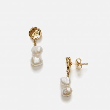 Anni Lu Pearly 18K Gold-Plated Drop Earrings