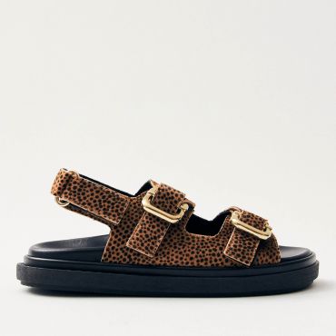 ALOHAS Harper Calf-Hair Double-Strap Sandals - UK 5