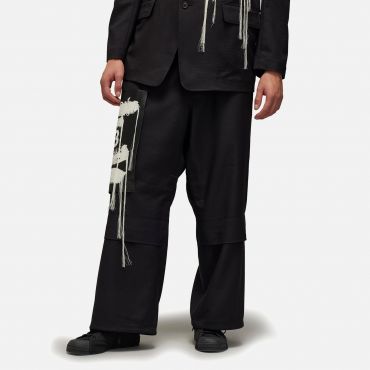 Y-3 Sport Uniform Twill Wide-Leg Trousers - S