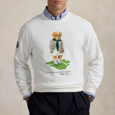 Polo Ralph Lauren x Wimbledon Bear Cotton-Blend Fleece Jumper - M