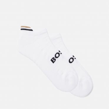 BOSS Bodywear Intarsia-Knit Cotton-Blend Logo Socks