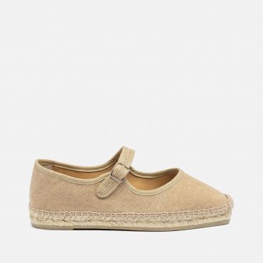Castañer Women's Padua Canvas Mary Jane Flats - UK 4