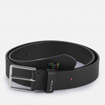 Paul Smith Zebra Badge Pebble-Effect Belt - W30
