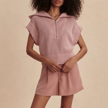 Varley Mila Half-Zip Knit Sweater Vest
