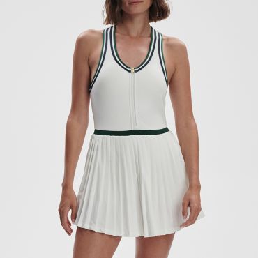 Varley Jane Stretch-Jersey Plissé Court Dress
