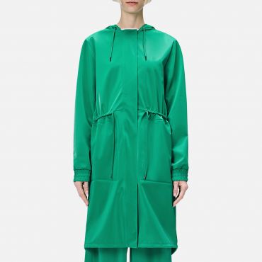Rains String W Matte-Shell Parka Coat - L
