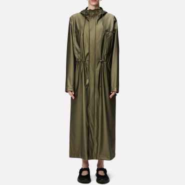 Rains Bold Longest W3 Matte Shell Jacket - L