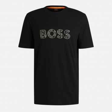 BOSS Orange Te_logotexture Cotton-Jersey T-Shirt - XXL
