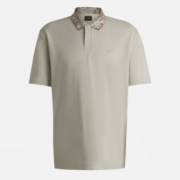 BOSS Orange Jungle Collar Cotton-Piqué Polo Shirt - XXL