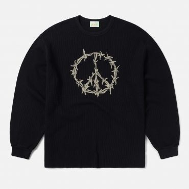 ARIES Peace Press Gothic Waffle Cotton-Knit T-Shirt - S