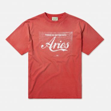 ARIES Sunbleached Cola Cotton-Jersey T-Shirt - S