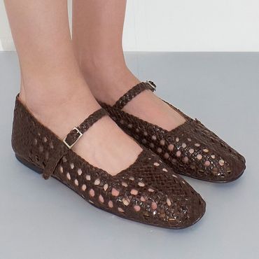 Miista Women's Yeida Polished Leather Ballet Flats - UK 6