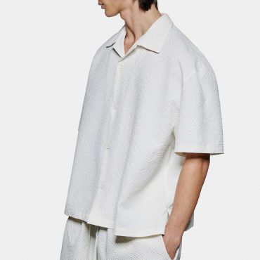 MKI MIYUKI ZOKU Seersucker Vacation Shirt - L