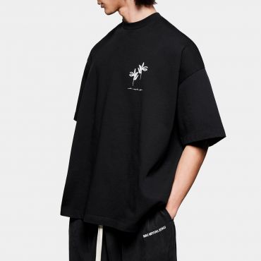 MKI MIYUKI ZOKU Ink Flower Cotton-Jersey T-Shirt - M