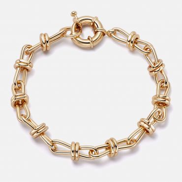 Daisy London x Polly Sayer Knot 18k-Plated Bracelet