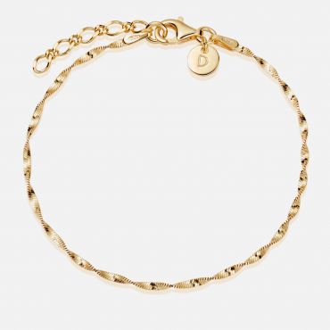 Daisy London Helix Twisted 18k Gold-Plated Bracelet