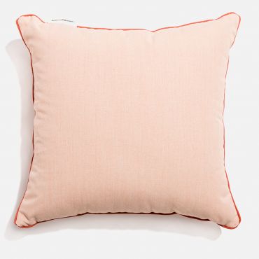 Business & Pleasure Small Square Throw Pillow - Rivie Pink