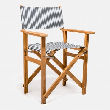 Business & Pleasure Table Height Directors Chair - Laurens Navy Stripe