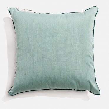 Business & Pleasure Small Square Throw Pillow - Rivie Green