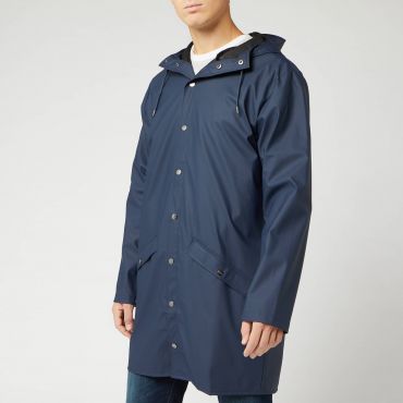 Rains Long Jacket - Navy - XL